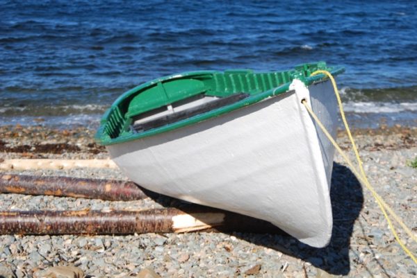 Boat on Back Harbour Beach
