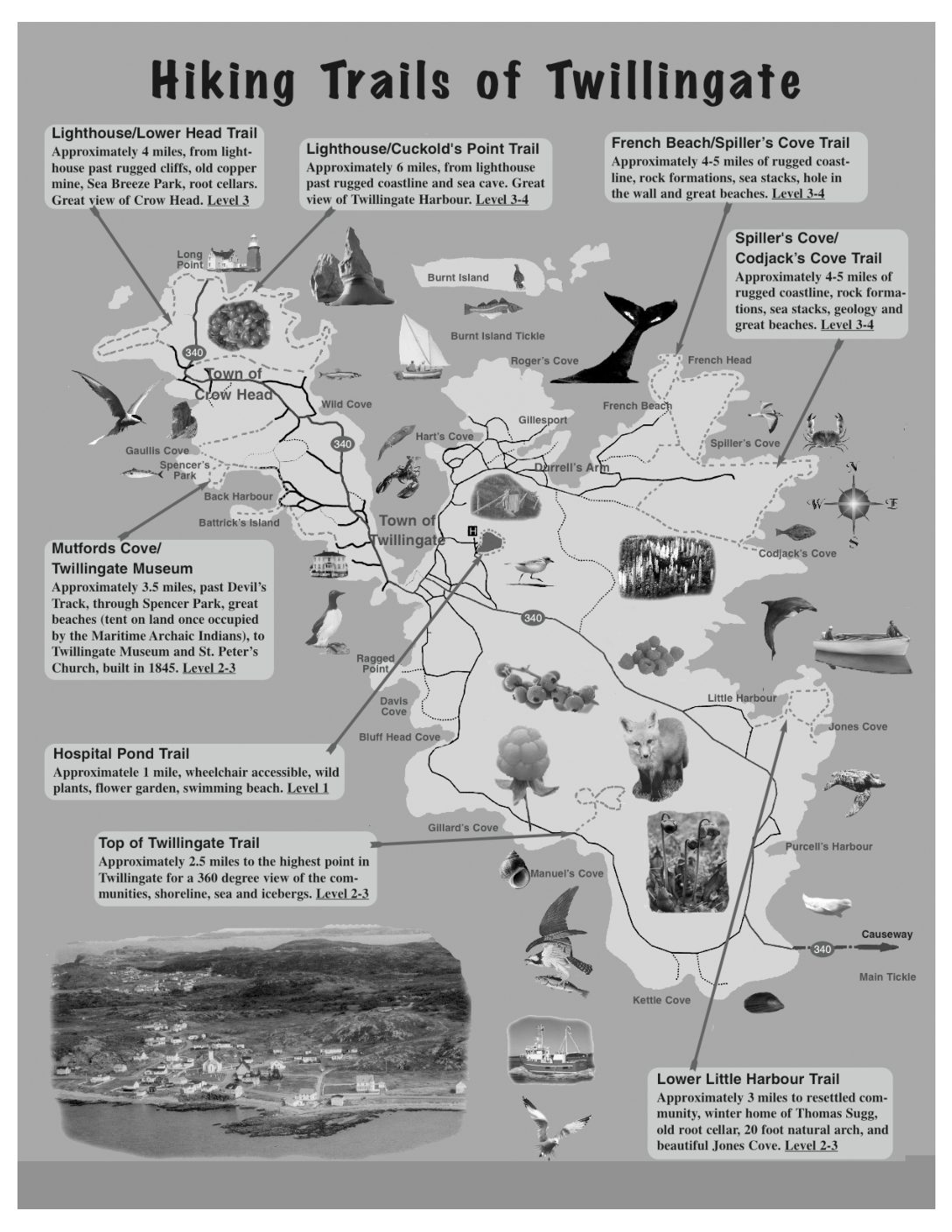 Twillingate_Hiking_Map Twillingate Tourism, Newfoundland, Canada
